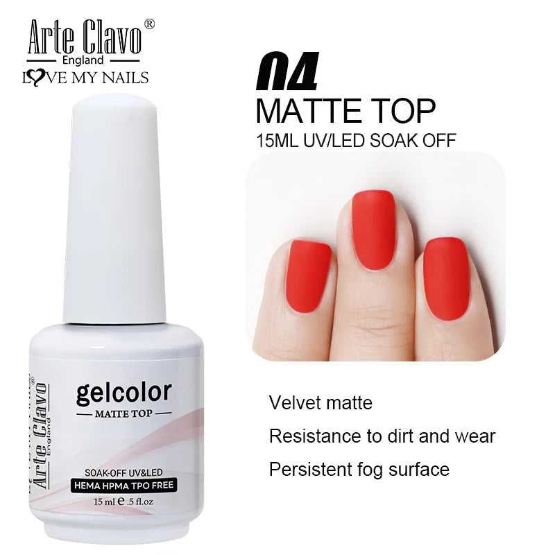 Arte Clavo Colourful Gel Nail Polish Art Varnishes Macaron Semi