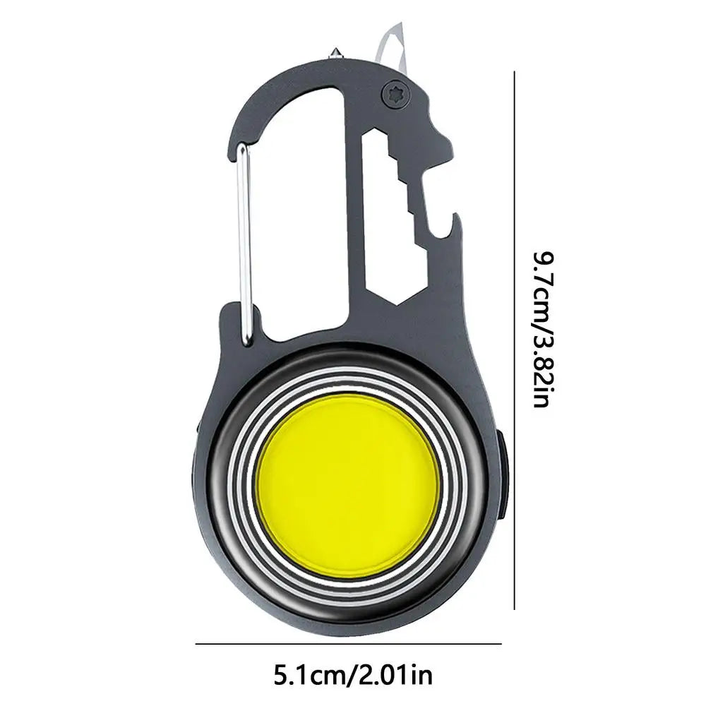 COB Light Keychain Waterproof Mini Work LED Flashlight 3 Modes Small Qme White China Mainland