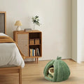 Pumpkin Cat Bed House Enclosed Cave Thickened Halloween Pet Hideaway Qme S China Mainland