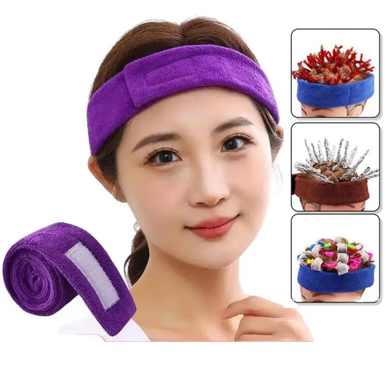 Perm Hair Headband Make Up Wrap Head Cloth Band Adjustable Towel Qme