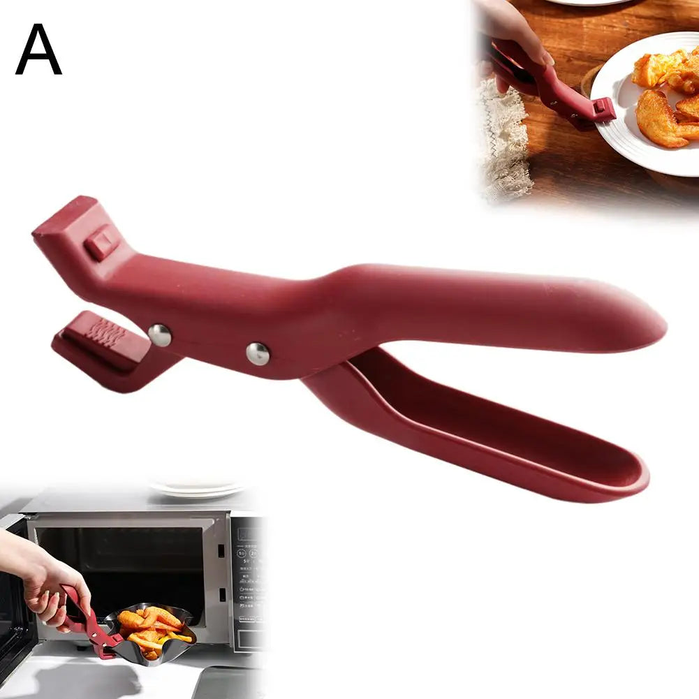 2025 Anti-scald Clip Silicone Kitchen Anti Scald Plate Bowl Dish Pot Holder Anti-hot Clip Lifter Kitchen Accessories Gadget Qme A