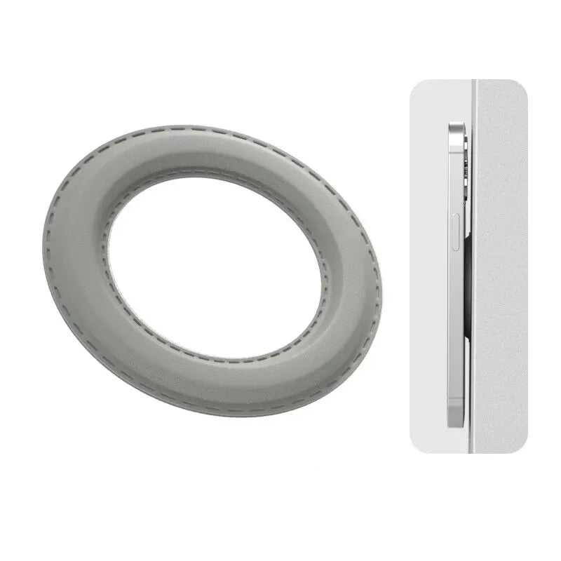 Magnetic Ring Holder For iPhone 14 13 12,Magnet Wall Mobile Phone Holder Magnetic For MagSafe,Car Phone Stand,Sticker Stand Qme Grey