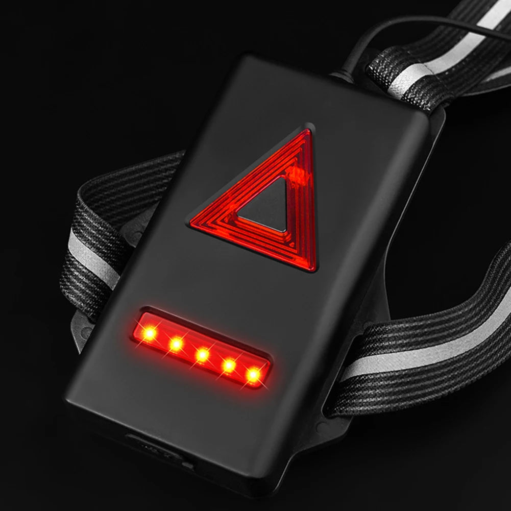 LED Night Running Light USB Rechargeable Ultra Bright Safety Lamp 3 Modes Sports Chest Light for Camping Hiking Running Qme