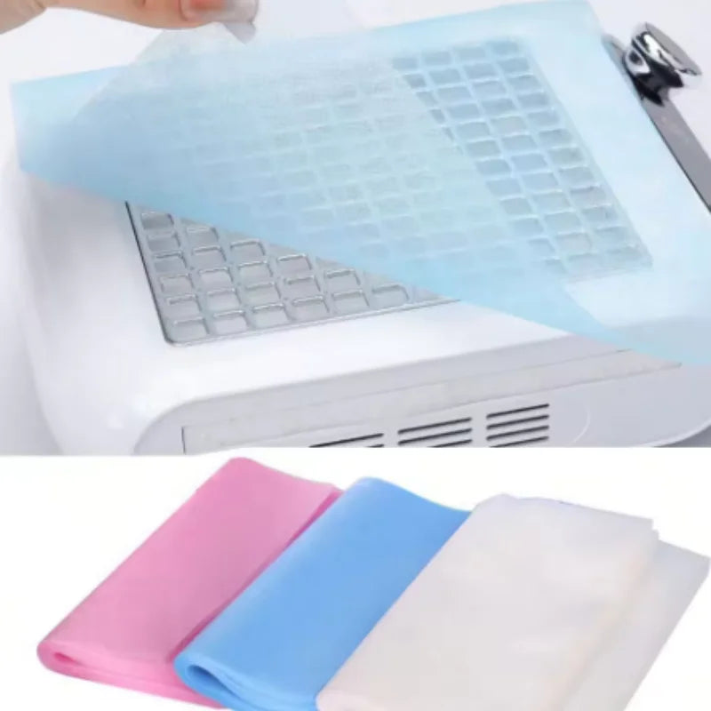 100pcs Nail Dust Collector Filter 20*24cm Nail Vacuum Clean Collector Filter Paper Dustproof Replace Nail Vacuum Filter Pad Qme