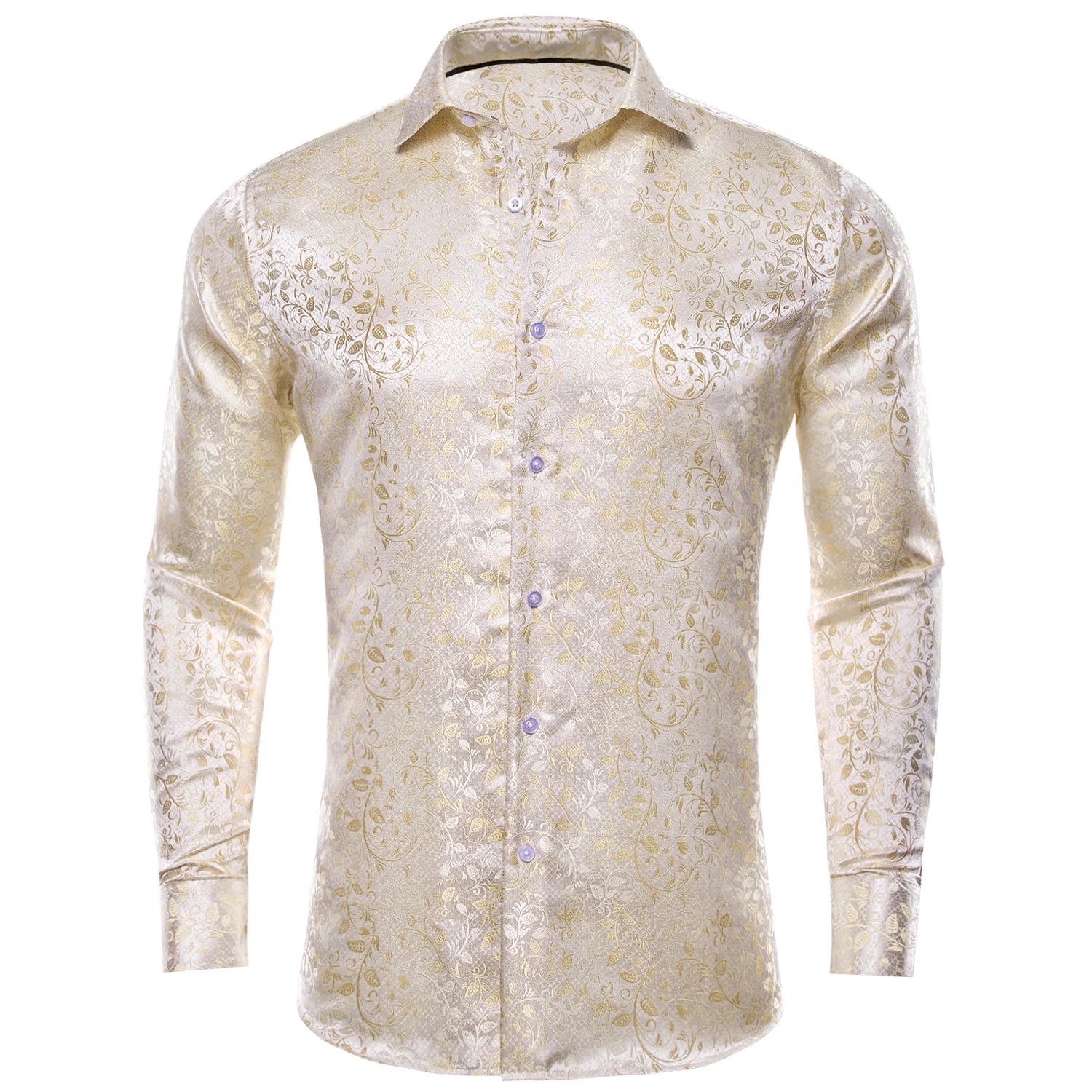 Hi-Tie Spring Autumn Mens Shirts Silk Red Black Paisley Suit Turndown Collar Shirt Casual Formal for Male Wedding Business Gifts Qme