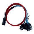 HD Mini SAS 12G SFF-8643 To 4 SATA Cable Adapter,Internal SFF 8643 Motherboard Controller To 4 SATA Hard Drive Converter Qme 1m