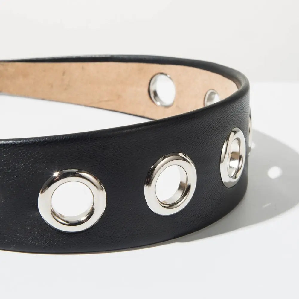 Solid Hollow Metal Headband Ring Y2k Hollowed Out Eyelets Stretchy Qme