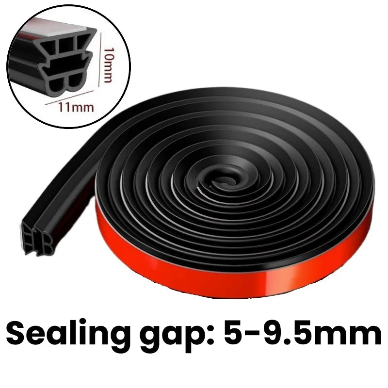 10/6/5M Security Door Sealing Strip Acoustic Foam Wind Proof Sliding Window Sealing Strip Door Frame Gap Acoustic Filler Strip Qme Three-layers 5m
