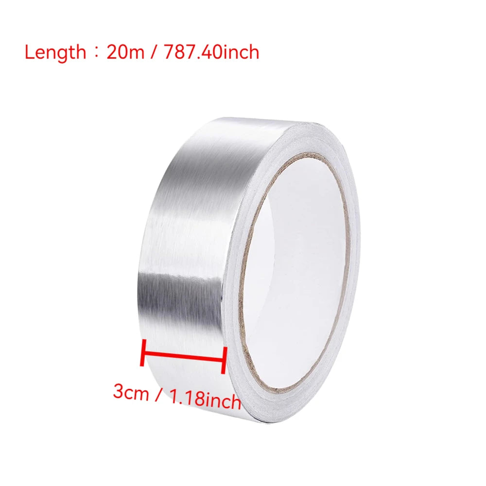 Aluminum Foil Tape 5-10m Waterproof Oil Proof Self Adhesive Kitchen Stove Sink Gap Seal Strip Heat Resistant for Countertop Edge Qme 3cmX20m 2pcs
