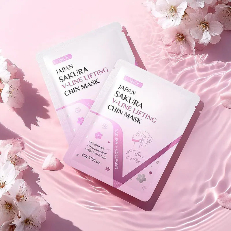 Sakura V Shape Lifting Up Face Mask Nourishing Double Chin Reduce Qme