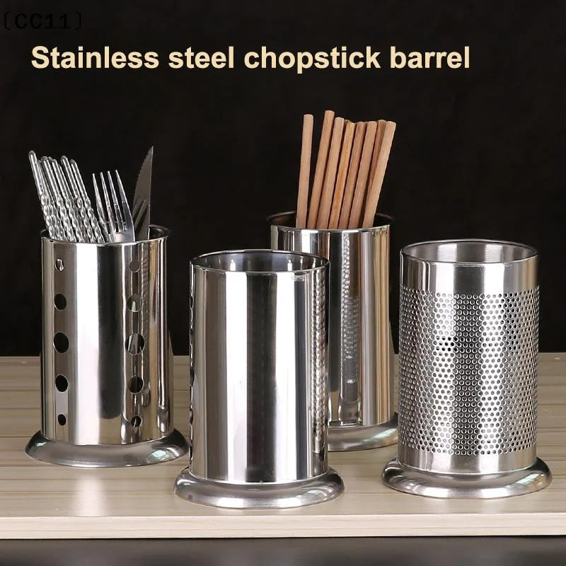 Stainless Steel Cutlery Holder Chopstick Storage Organizer Container Qme
