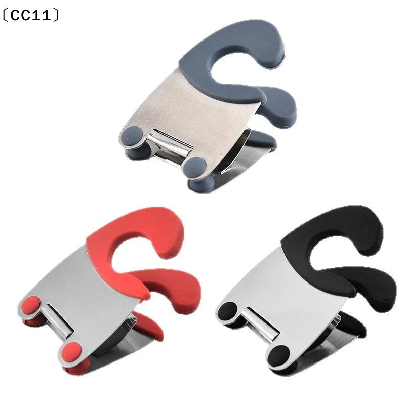 Pot Spoon Holder Clip Anti Scald Silicone Grip Spatula Fork Cooking Qme