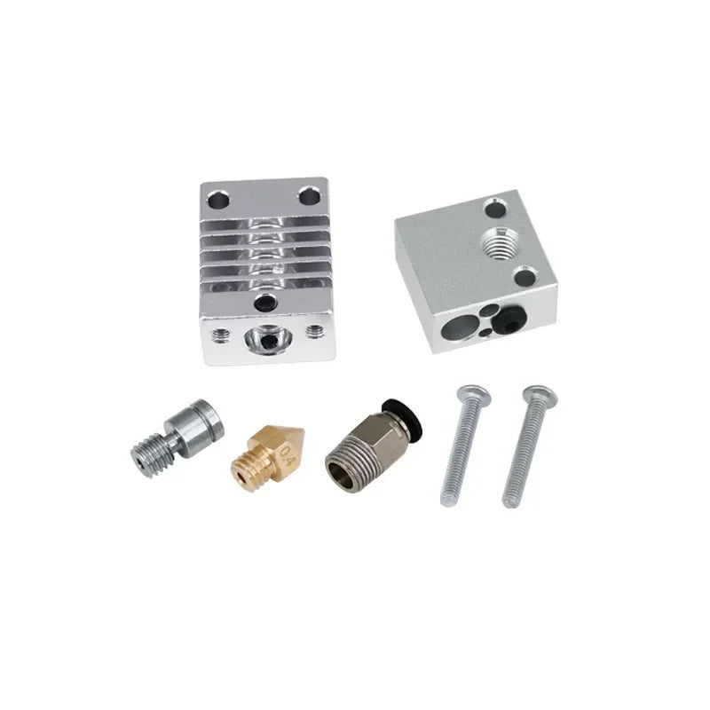 3D Printer CR10 Remote Nozzle Heating Head Printing Head Extruder Extruding Head Heating Block and Nozzle Qme