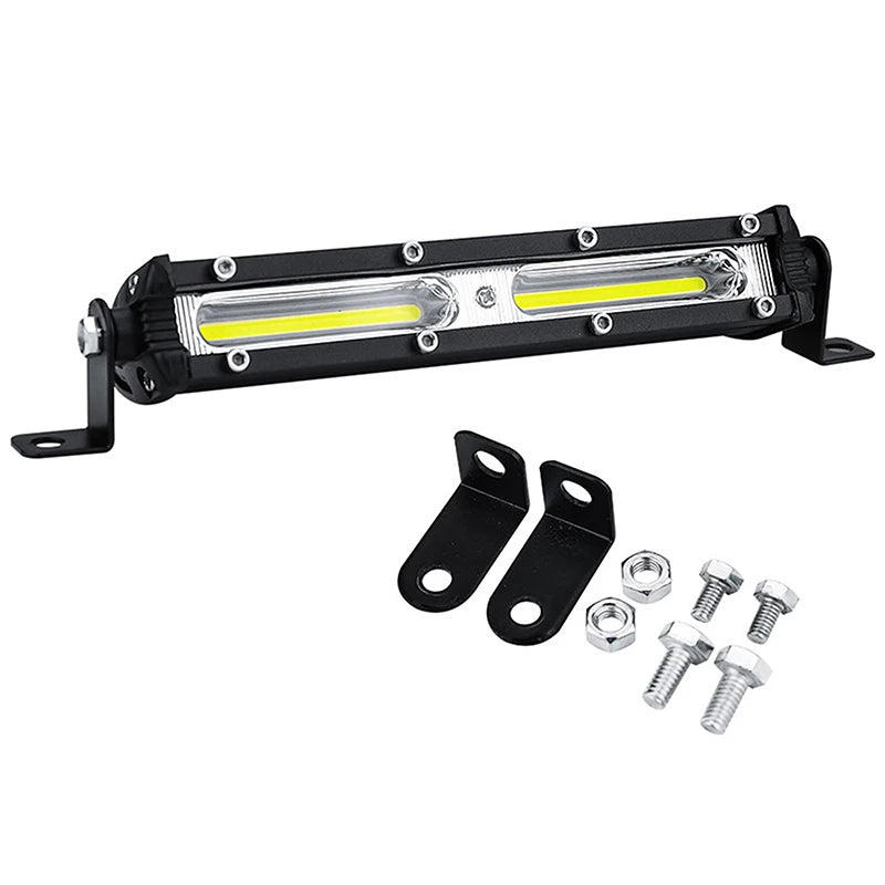 Car LED Work Light 12V 24V Spotlight Bar 6500K Strip Auto Truck Lorry Qme