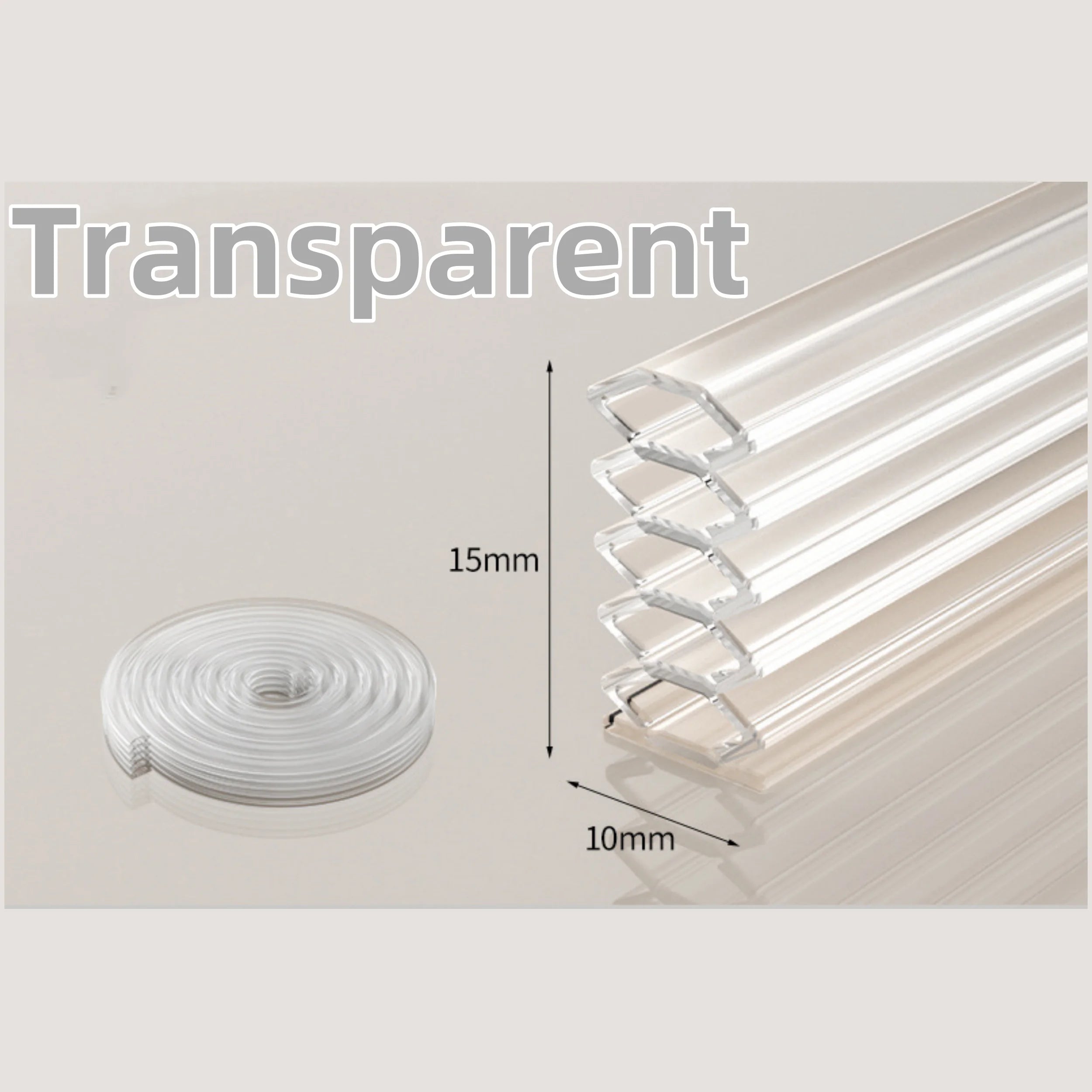 6M Door Sealing Strip Anti-theft Door Windproof Self-adhesive Sound Insulation Strip Window Gap Filling Dust-proof Sealing Strip Qme Transparent 6M