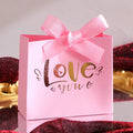 Set of 10 Elegant Mini Gift Boxes - “Love” Design for Candies, Chocolates and Small Gifts - Perfect for Weddings, Bridal Showers Qme 10.Pcs-Pink Other Other