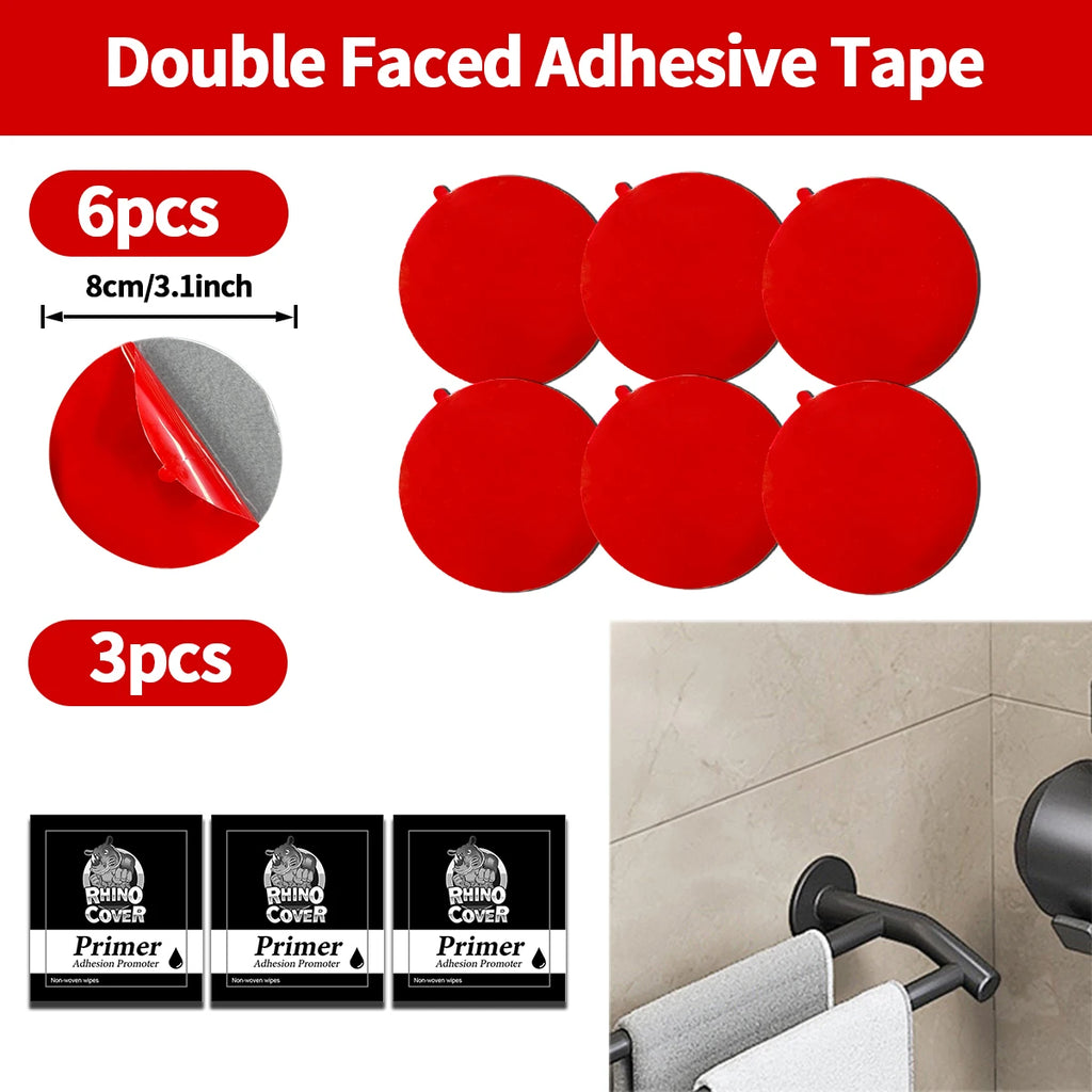 Extra Strong Sticky Adhesive Sticker Pads for Car Dashboard Suction Cup Mounts, Durable Mounting Double-Sided Circle Tape Qme 6pcs 1mm