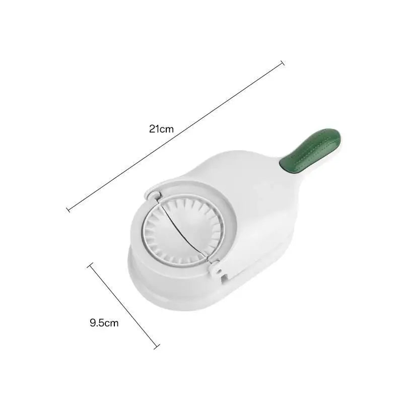 2-in-1 Press Dumpling Maker Dough Wrapper Mold Creation Kitchen Qme white