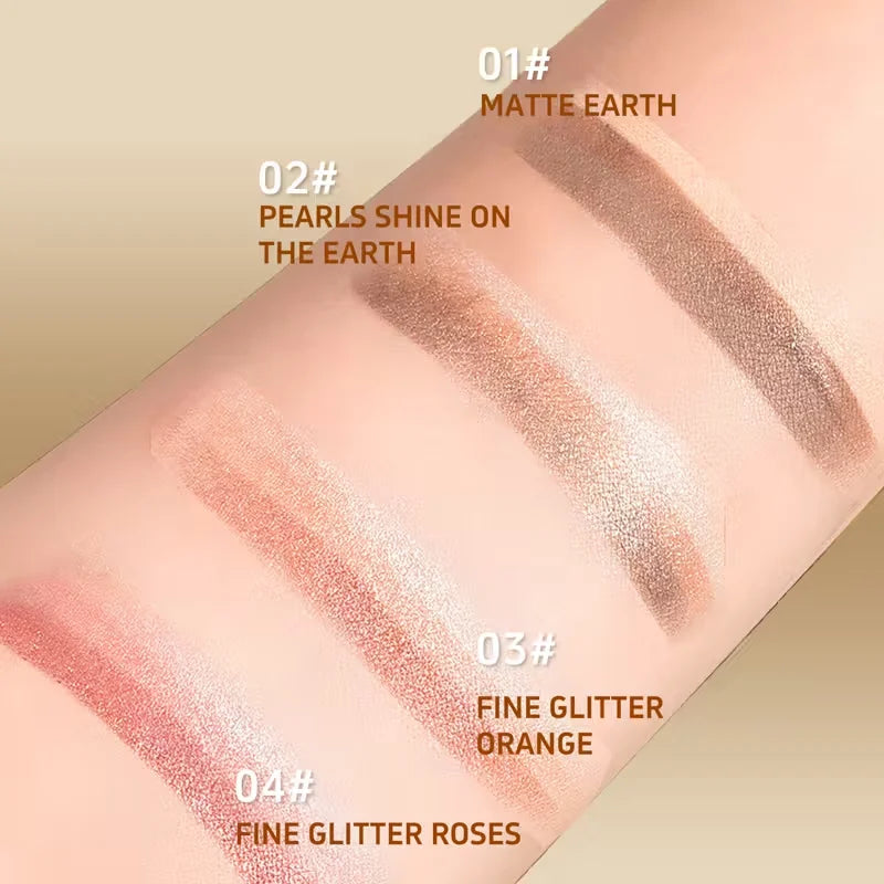 Three-color Gradient Eye Primer Stick Eyeshadow Smooth Application Qme