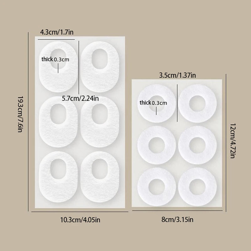 Sheet Self-adhesive Foam Foot Corn Callus Protectors Round Oval Qme
