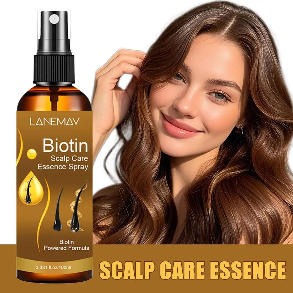 Biotin Scalp Care Essence Spray 100ml, Serum For Hair Loss, Nourishing Scalp Treatment For Thinning Hair Qme
