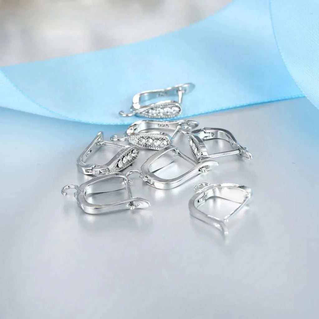 Factory Price Trendy 925 Sterling Silver Color Earring Findings U-Shape Earrings Accessory Fashion Jewelry Findings For DIY Qme