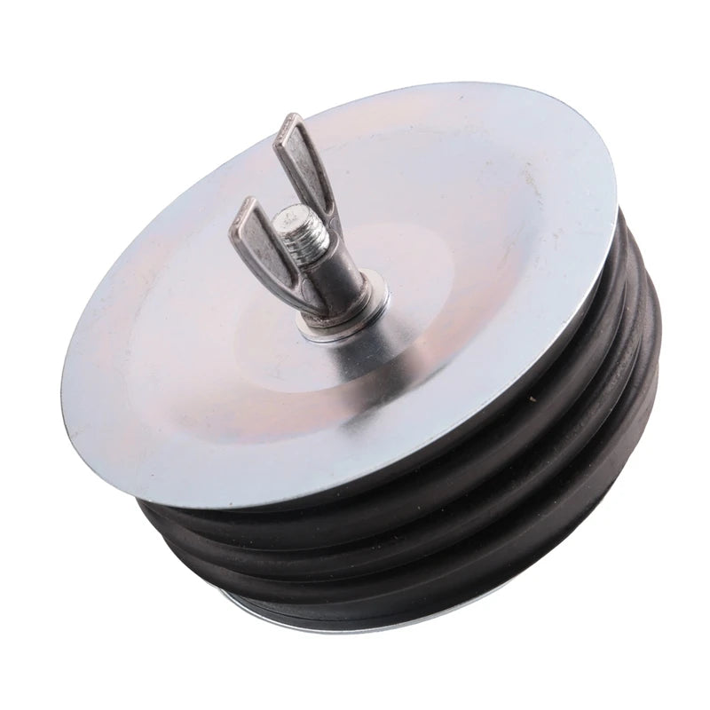 Steel Mechanical Test Plug 4Inch,Sturdy Sewer Cleanout Cap With Galvanized Screw And Wing Nut Fit For Most Pipe Sink Pool Qme As Shown NONE