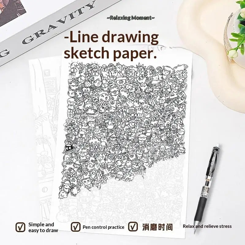Decompression Copying Sketch Book Containing Rich Funny Elements Qme