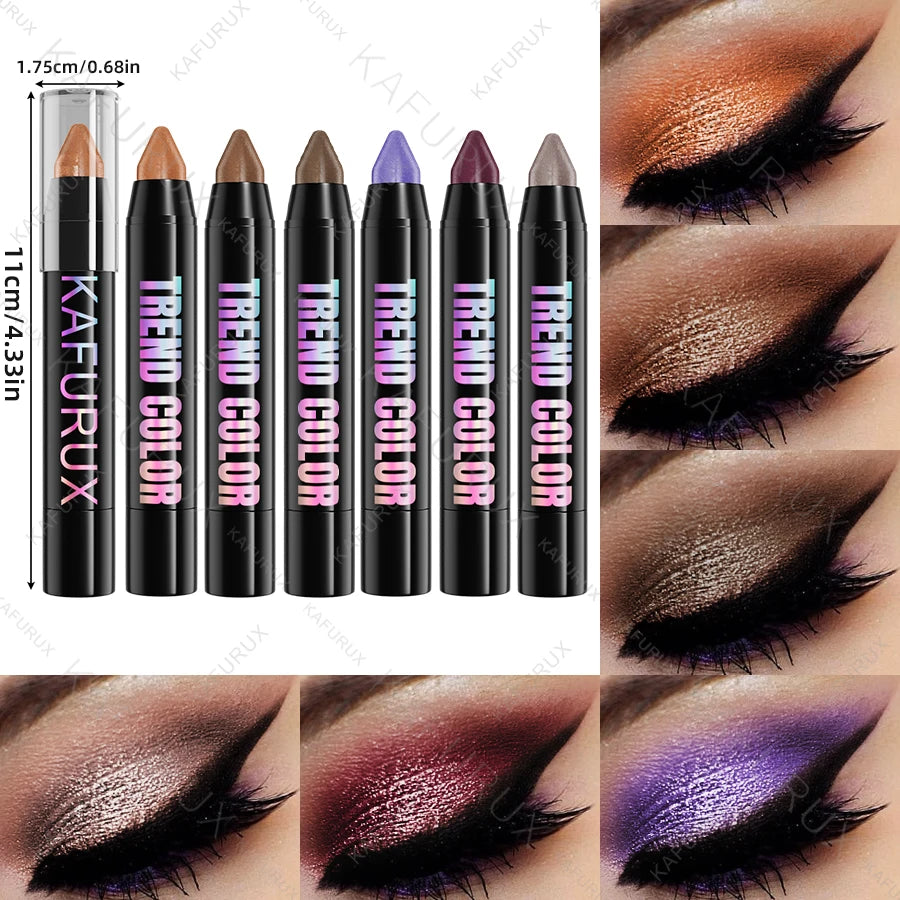 Metallic Glitter Eyeshadow Pencil Waterproof Pearlescent Nude Eye Qme