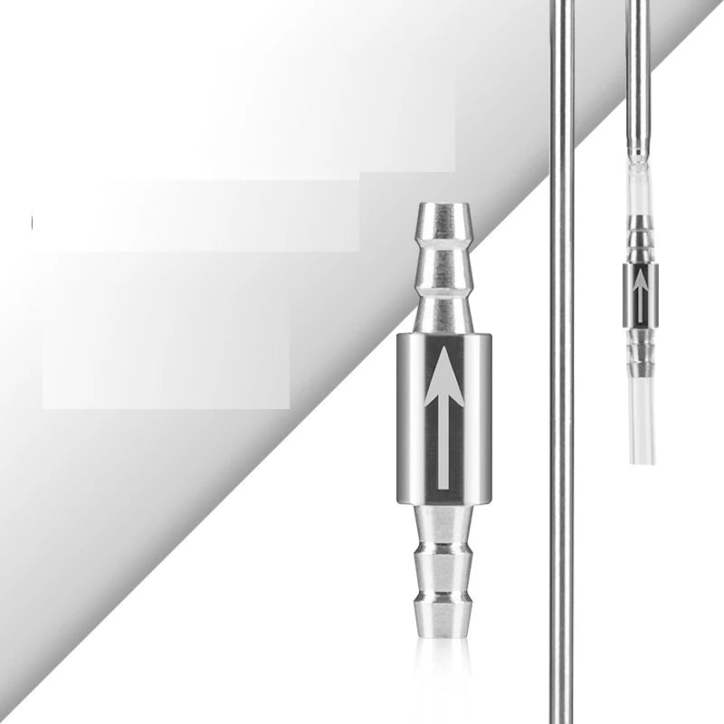 2pcs CO2 Check Valve Stainless Steel Anti Return Water Aquarium Carbon Dioxide Diffuser Gas Equipment Fish Tank Accessories Qme