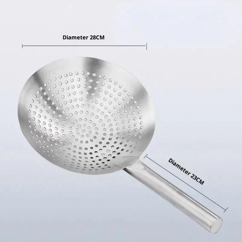 Thickened Stainless Steel Colander Handle Easy Clean Oil Flour Noodle Qme 28cm