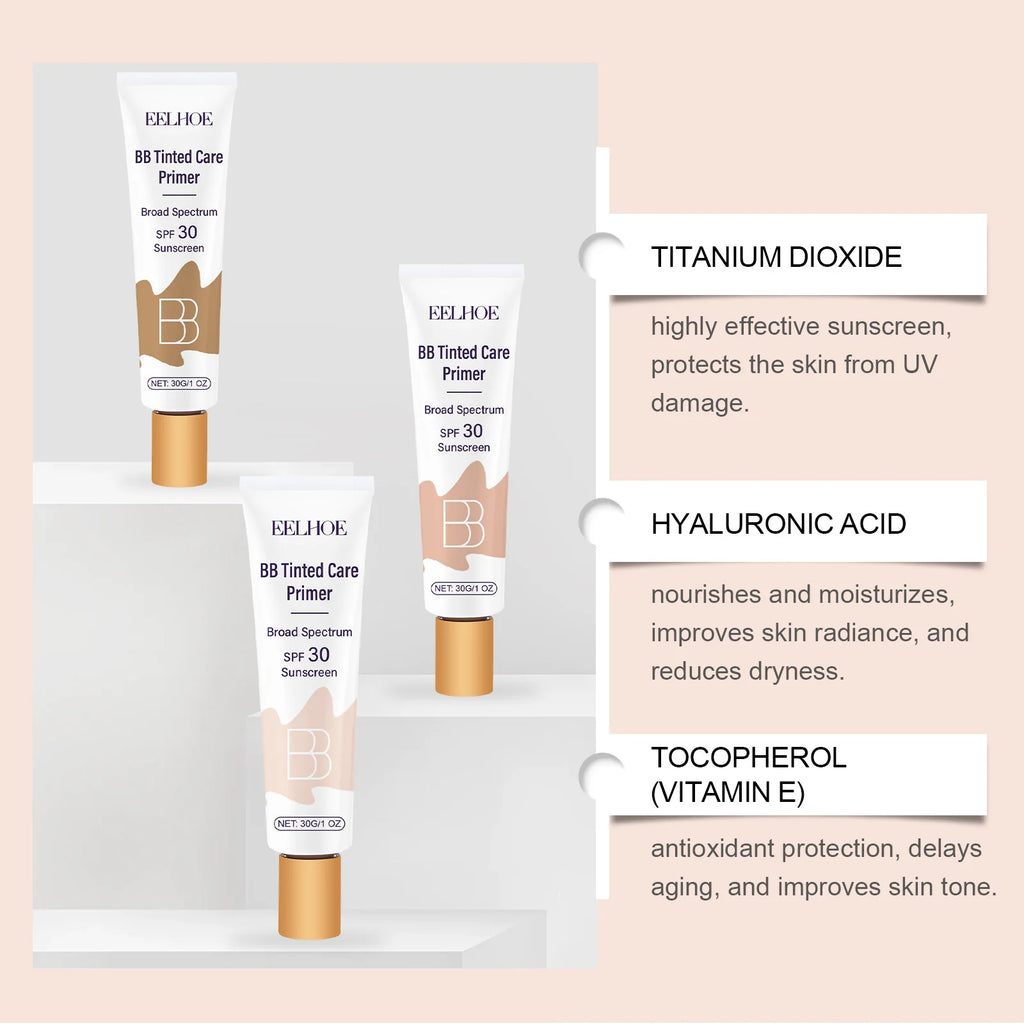 Protective BB Cream - Coverage for Facial Blemishes, Moisturizing, Daily Protection Tinted Moisturizer Light Qme