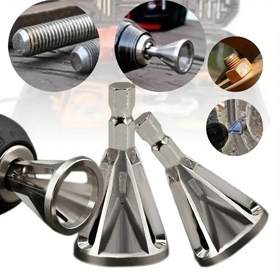 1pc Chamfering Tool, Metal Deburring External Chamfering Tool, Suitable For Various Chuck Electric Drilling Tools Qme