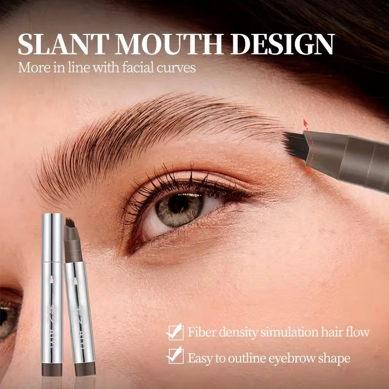 Slant Tip Liquid Eyebrow Pencil Waterproof Smudge Proof Design Easy Qme