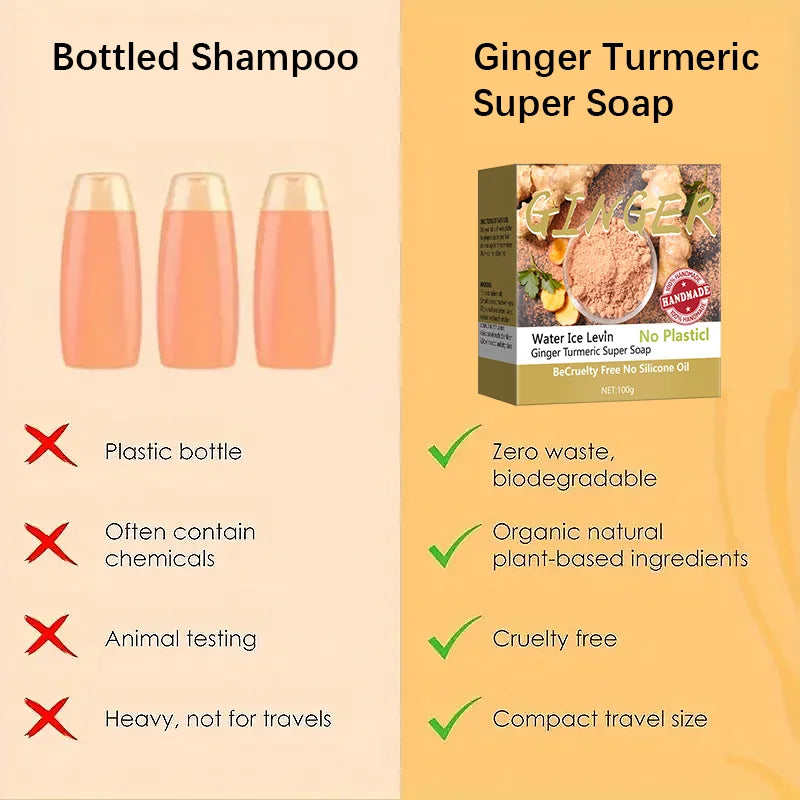 Turmeric Super Soap Shampoo Cold Process Soap Shampoo Shampoo Bar Pure Plant Shampoo Shampoo Hair Treatment Qme