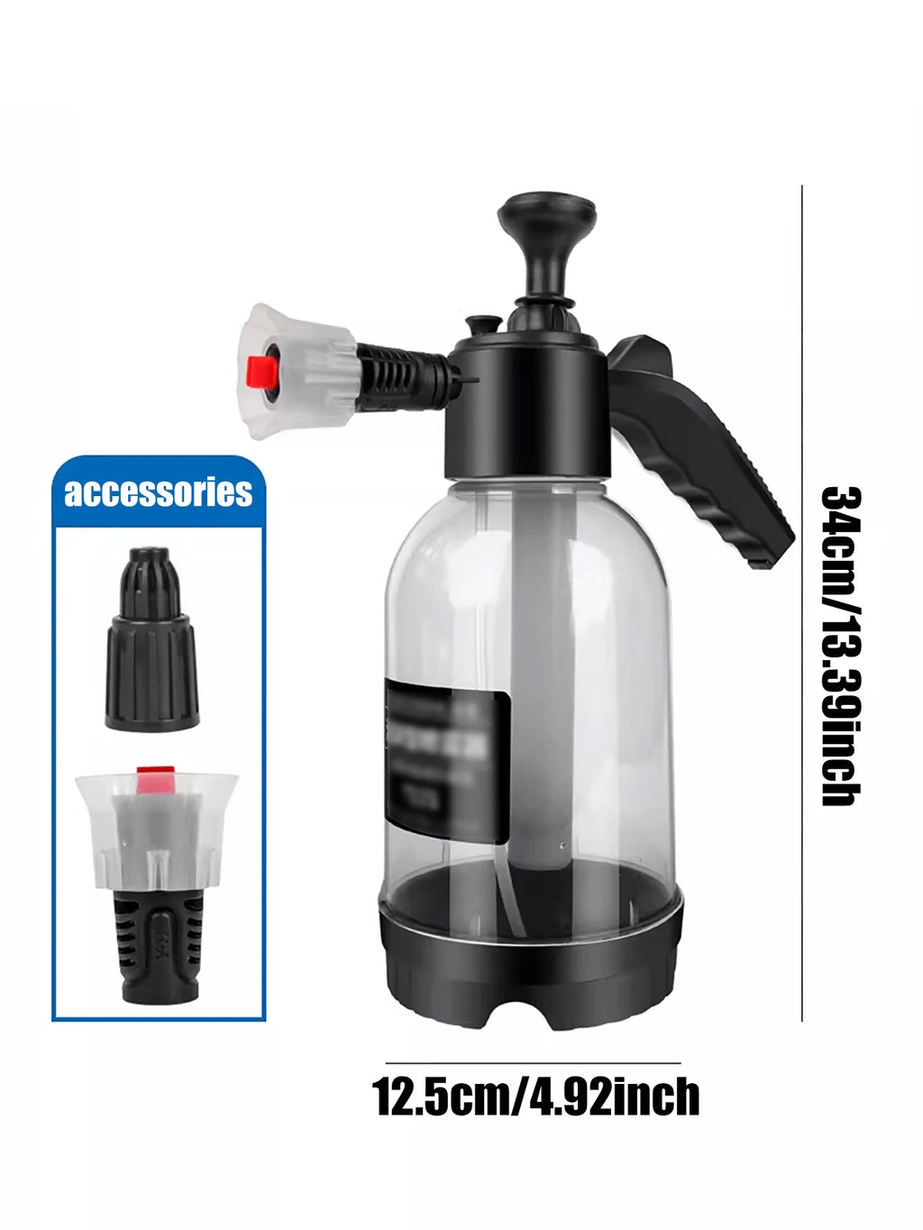 Foam Sprayer Car Wash Hand-held Watering Can Air Pressure Plastic Qme