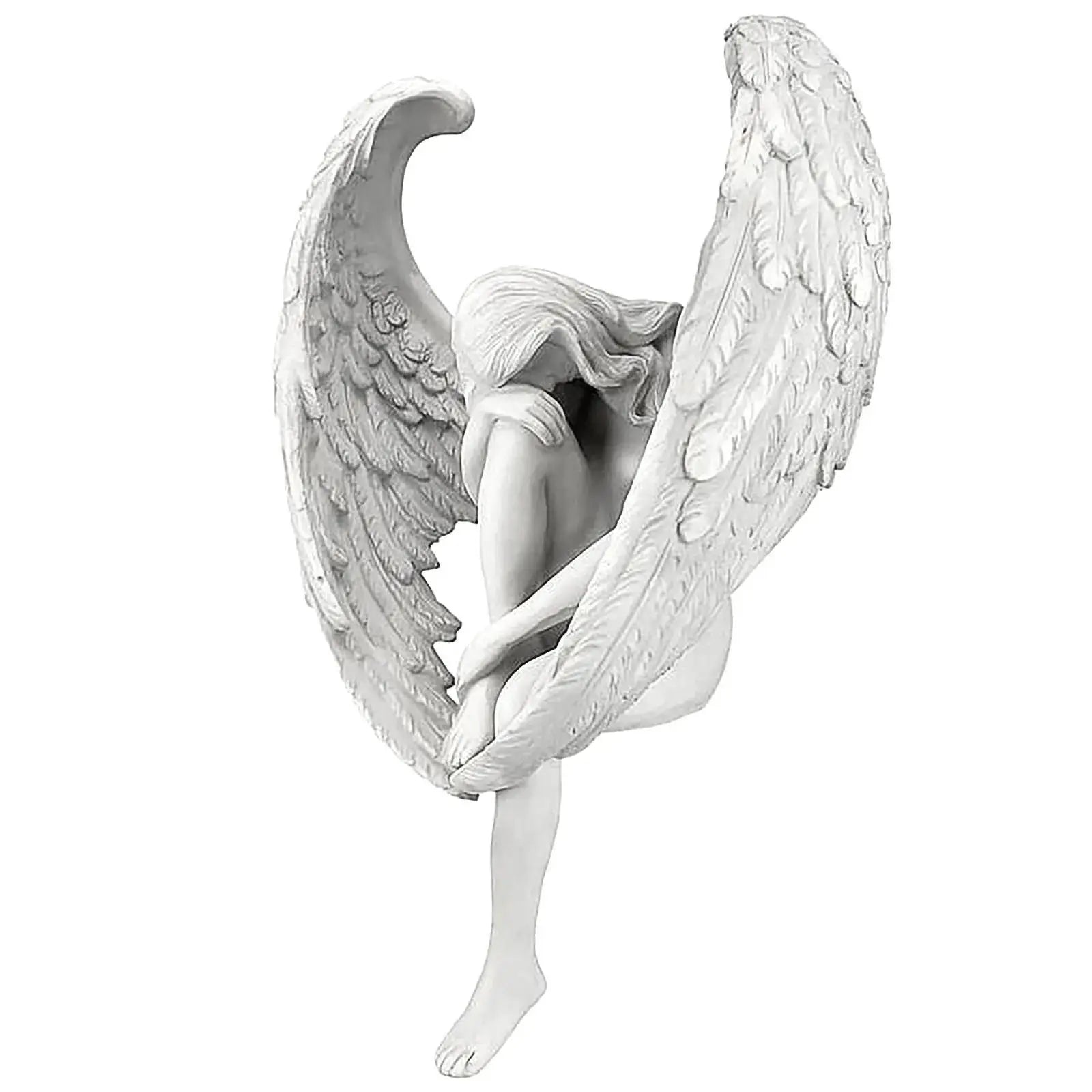 Creative Sculpture Decoration Redemption Angel Statue Jewelry Qme 15x13x8cm A