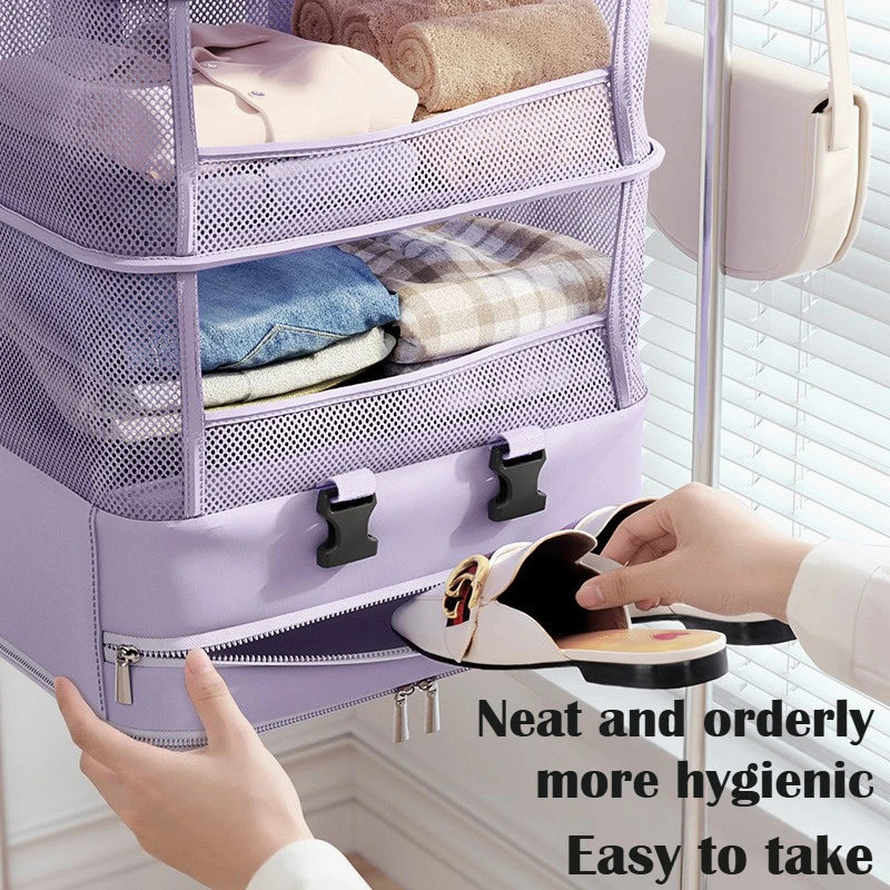 Portable Travel Hanging Organizers Multilayer Clothes Underwear Qme