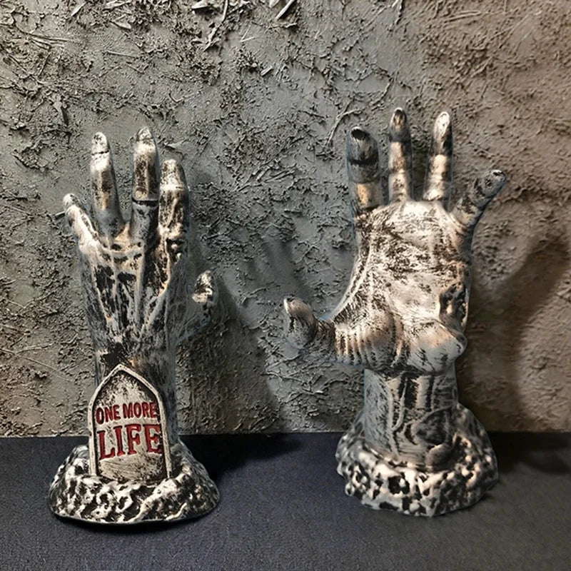 Devil's Hand Halloween Decoration Ornaments, Horror Atmosphere Decoration, Outdoor Garden Decoration Resin Statue, Easter Gift Qme Style A