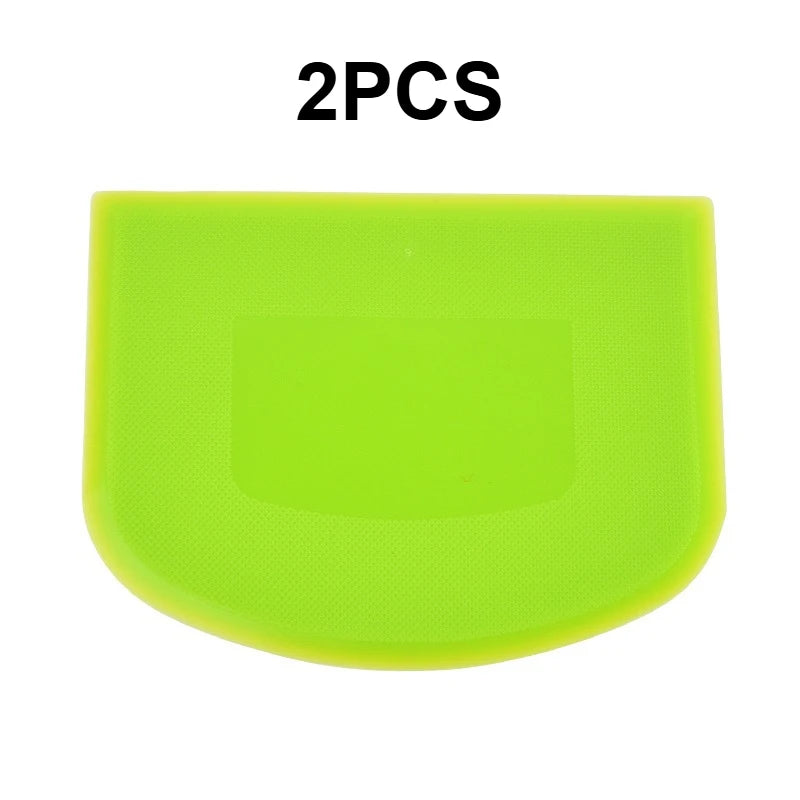 Baking-Supplies Dough-Scraper Plastic Smooth Edge Butter Cake Spatula Essential Household Kitchen Baking Tool Qme green