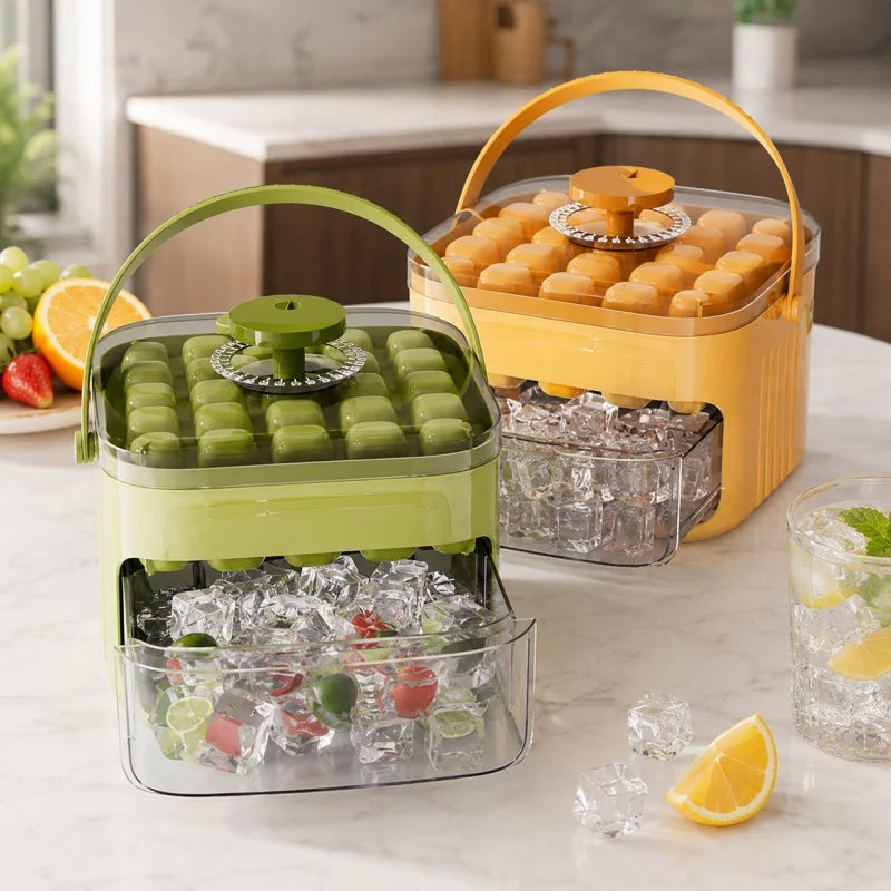 50 Grids Ice Mold Ice Tray Double-layer Ice Cube Tray Reusable Food-grade Ice Cube Molds for Ice Cube Manufacturers Qme