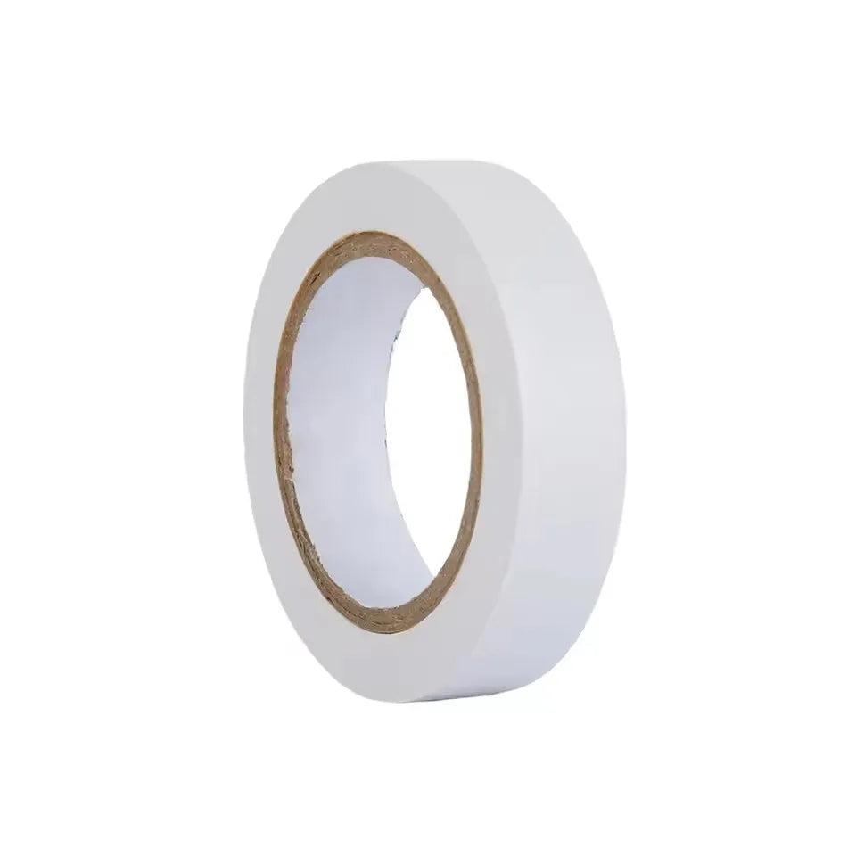 PVC colored electrical tape is waterproof, flame-retardant, insulated, and environmentally friendly Qme White 1Roll 12M 18mm