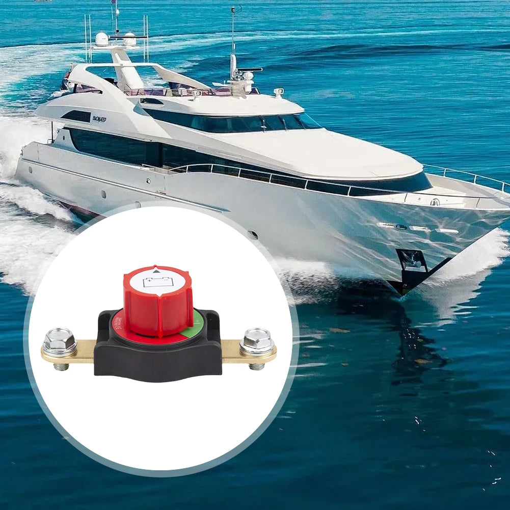 On/Off 300A Battery Disconnect Switch Top Post Battery Switch Battery Cut Off Switch for Car Vehicle RV and Boat Qme