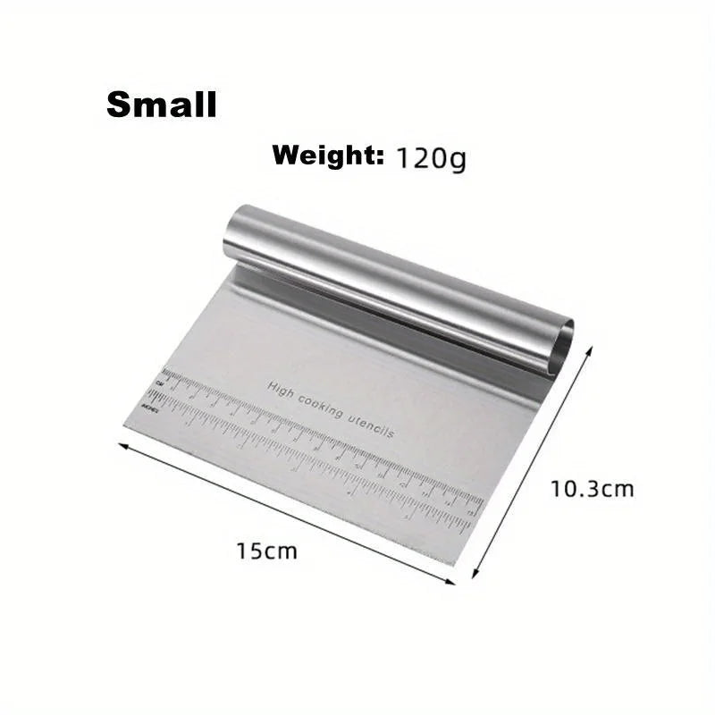 Stainless Steel Dough Chopper Bench Scraper Pastry Cutter Qme Small