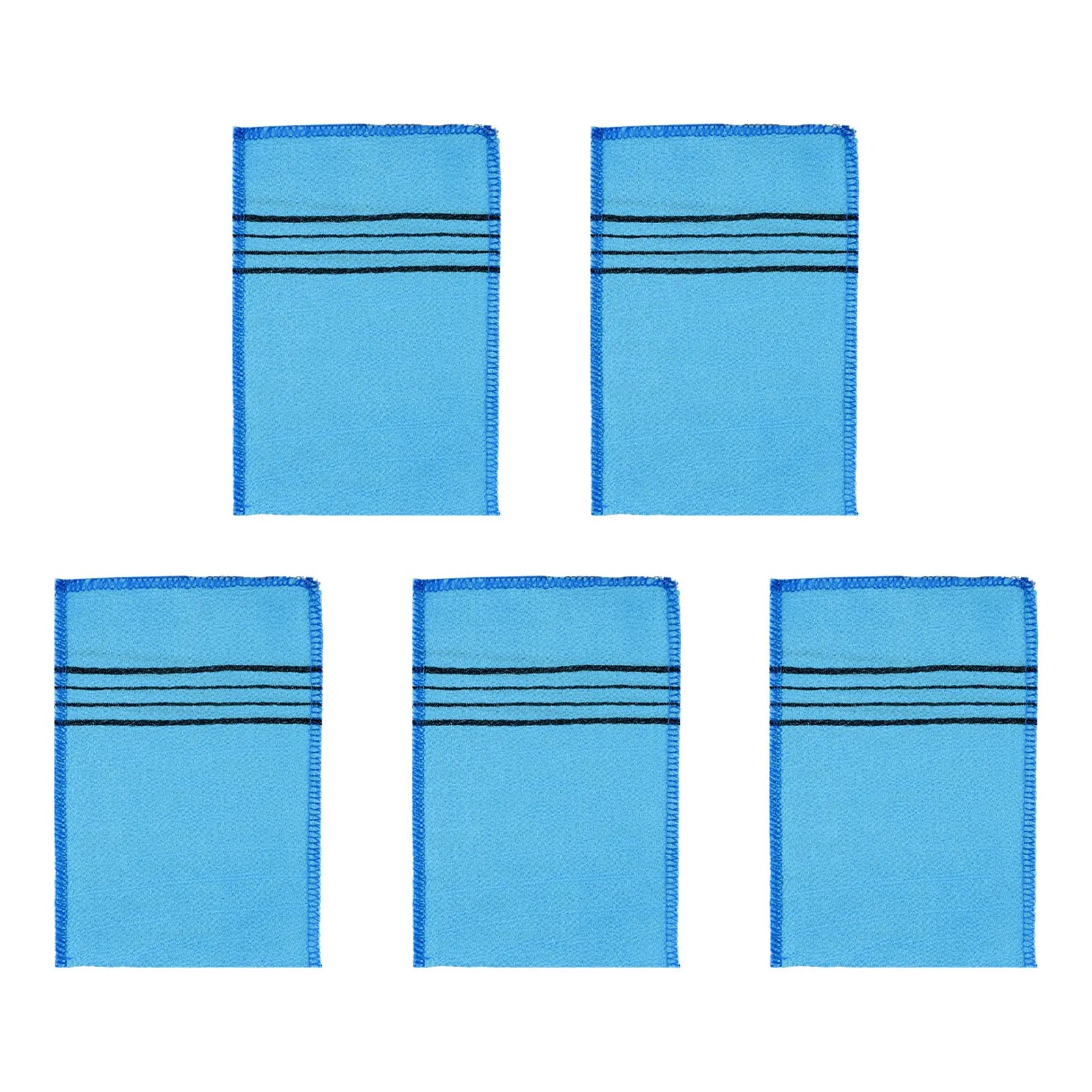 5Pcs Exfoliating Body Scrub Towels Glove Korean Italy Asian Exfoliating Bath Massage Clean Washcloth Double-sided Shower-Towels Qme