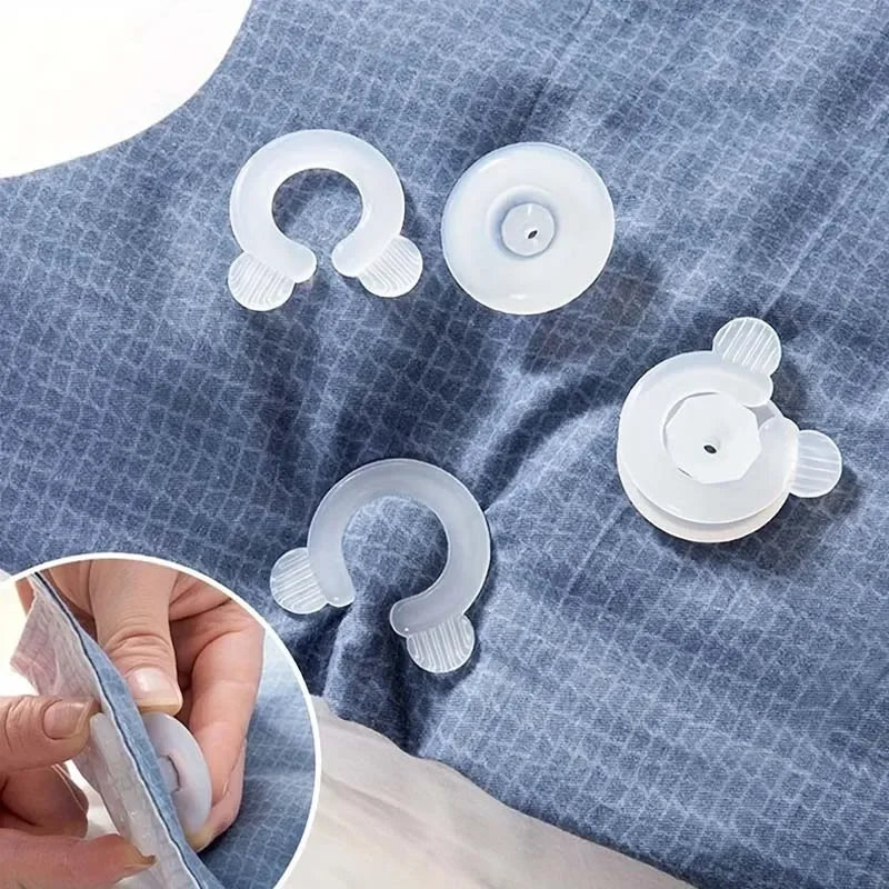 8pairs Bed Sheet Duvet Cover Fastener Clip Anti-Slip Blanket Buckles Quilt Holder Fixator Grippers Qme