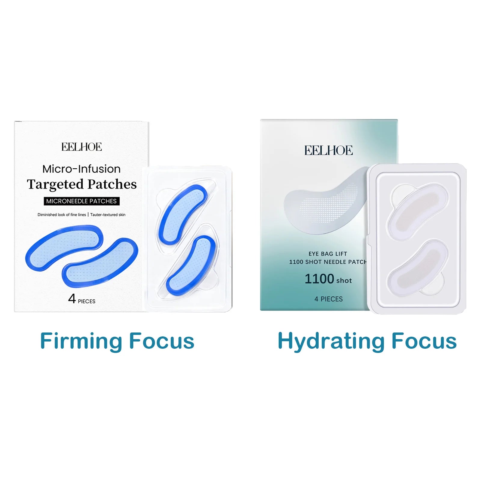 0.3mm Microneedle Eye Patches Mask Anti-Wrinkle Fade Eye Fine Lines Dark Circles Revitalizing Firm Moisturizing Retinol Eye Mask Qme Model A B