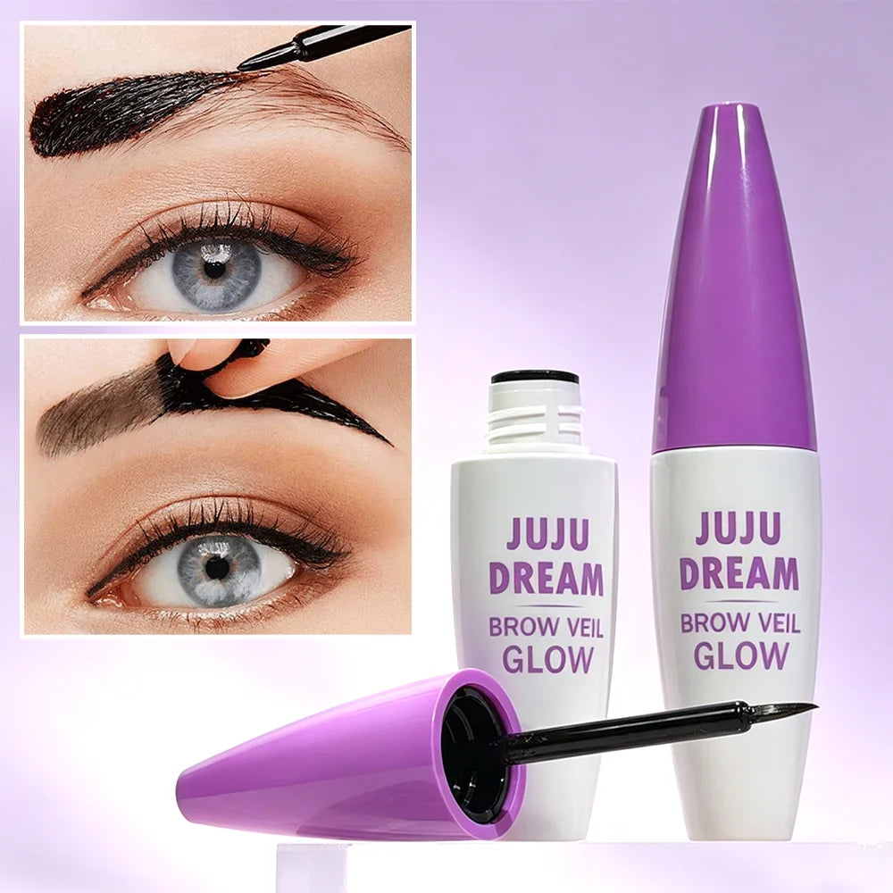 JUJU DREAM Brow Veil Glow Eyebrow Gel Waterproof Long Lasting Clear Qme