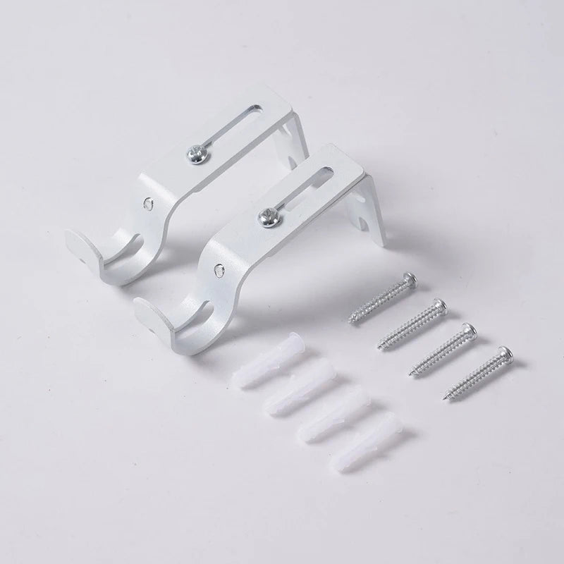 Wall-mounted Curtain Rod Support Extendable Metal Roman Pole Bracket Qme B