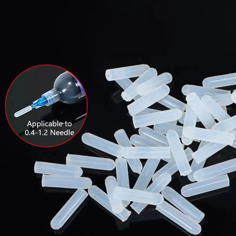 15pcs Special Silicone Plug Head Use Dispensing Syringe Needle Seal Prevent Glue Qme